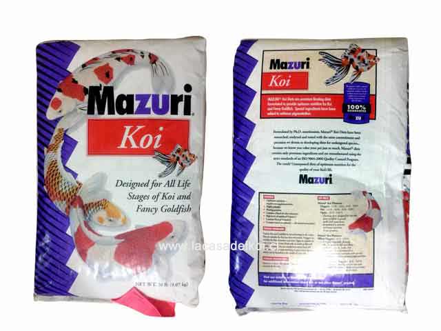 Alimento para peces koi mazuri en bolsa